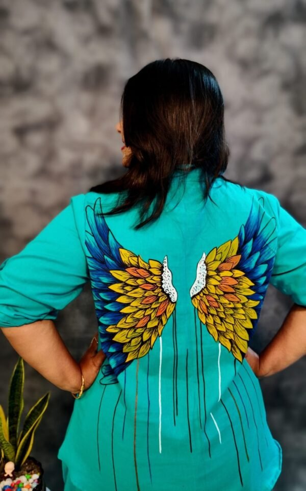 Hand-painted Cotton Coord _Wings - Image 4