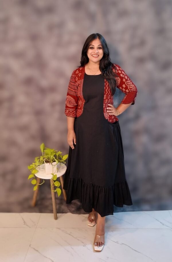 Cotton Ajrakh Signature Dress - Image 2