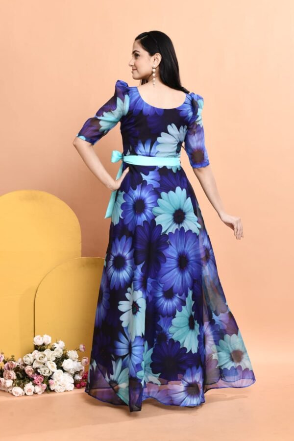 Floral Elegance Organza Dress - Image 6