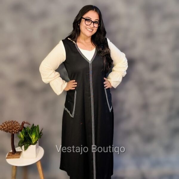 Classic Noir Pinafore Set