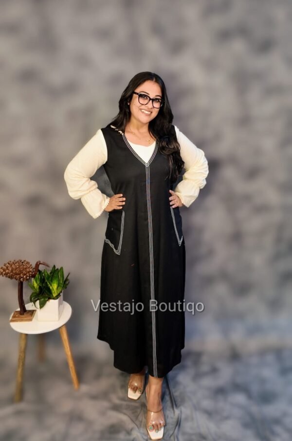 Classic Noir Pinafore Set - Image 2