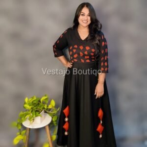 Ember Bloom Cotton Flare Dress