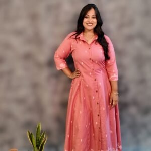 GulRang Jamdani Anarkali Kurti Set