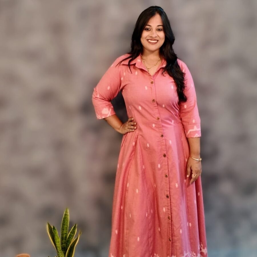 GulRang Jamdani Anarkali Kurti Set