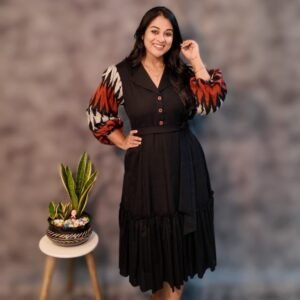 Ikat Harmony Cotton Midi Dress