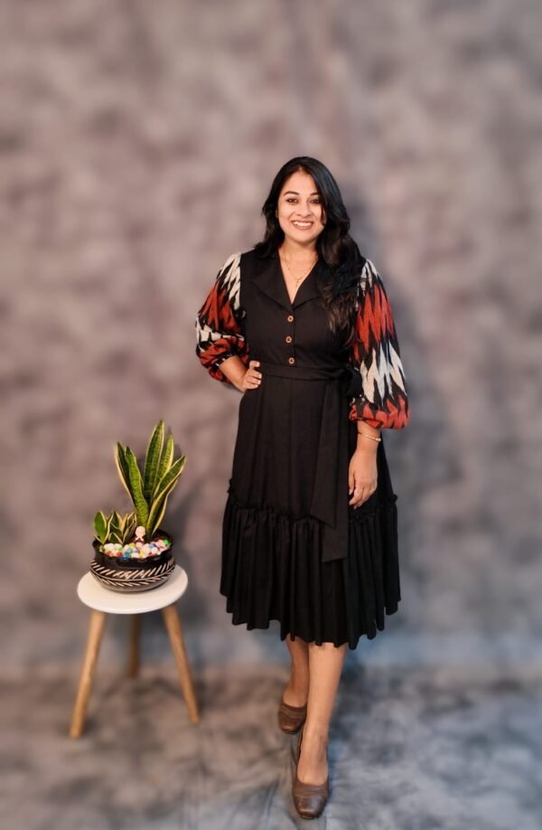 Ikat Harmony Cotton Midi Dress - Image 3