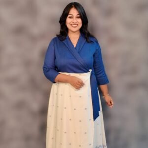 Neel Tara – Jamdani Cotton Fusion Wrap Dress