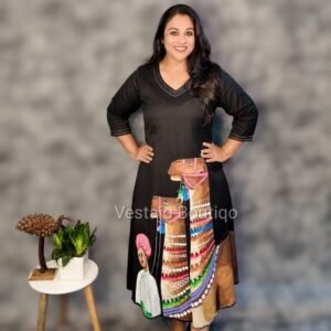 Rajasthani Majesty – Hand-Painted Cotton Dress