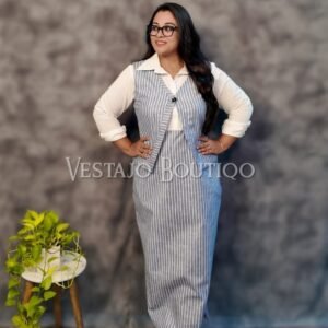 Elegant Linen Pinstripe Co-ord with Waistcoat