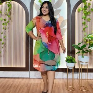 Aurora Mist Georgette Dress