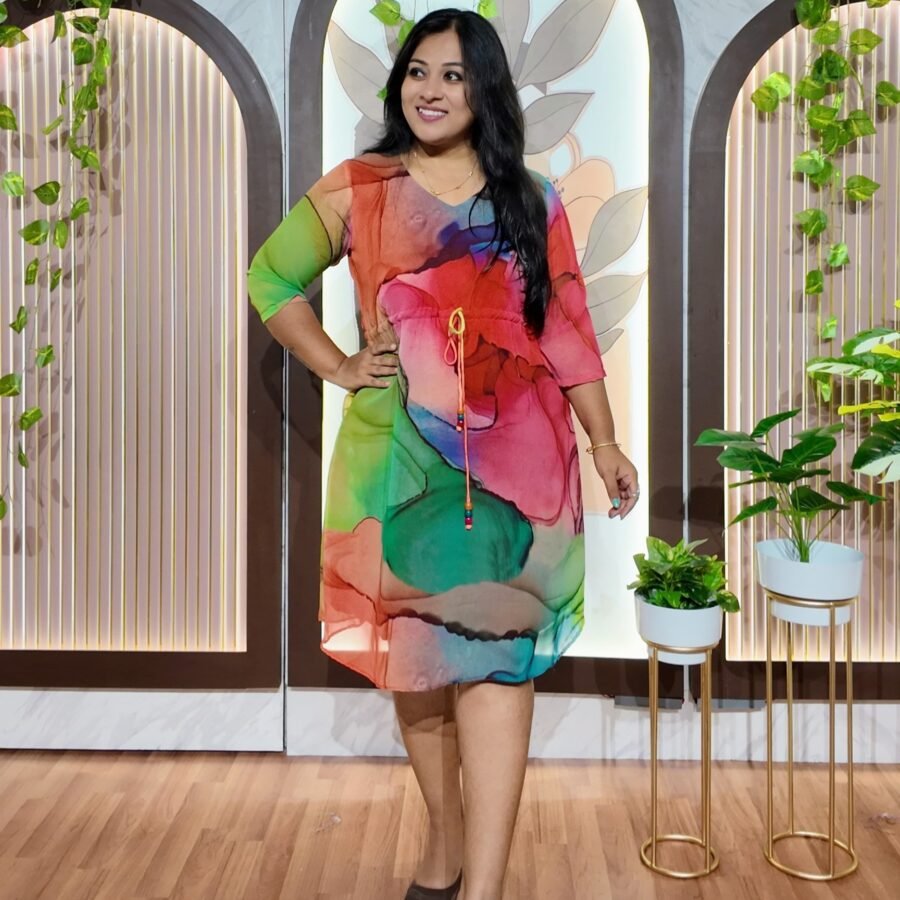Aurora Mist Georgette Dress